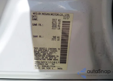 2018 Nissan Altima 2.5 Sv from USA, damaged, VIN 1N4AL3AP2JC153817
